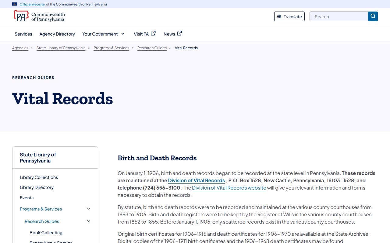 Greene County marriage and divorce records State Library vital records source
