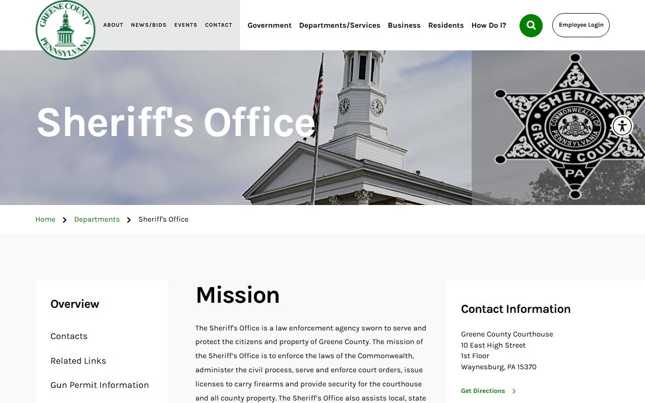 Greene County warrant records Sheriff office source